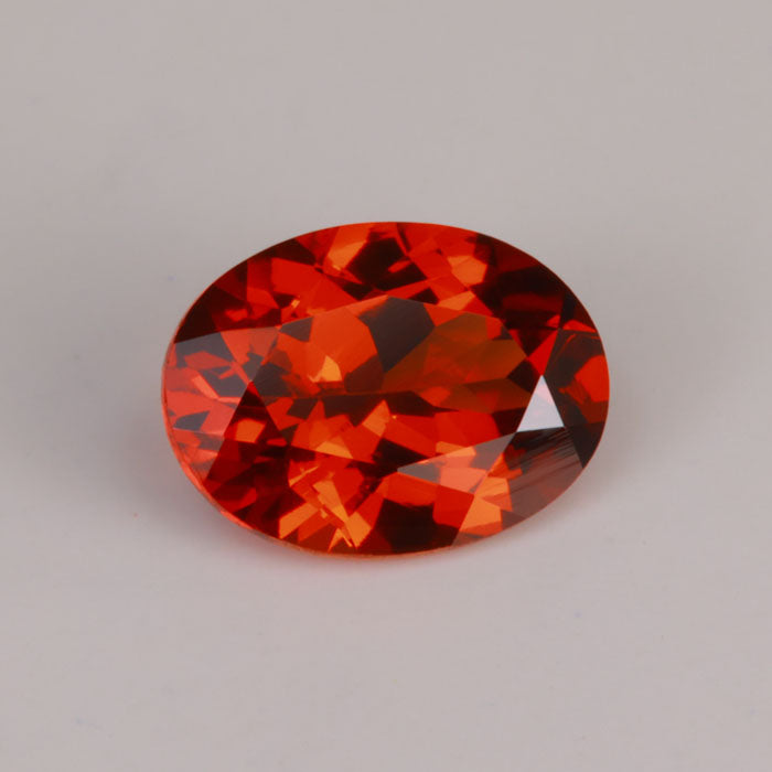 oval cut burnt orange sapphire rare gem