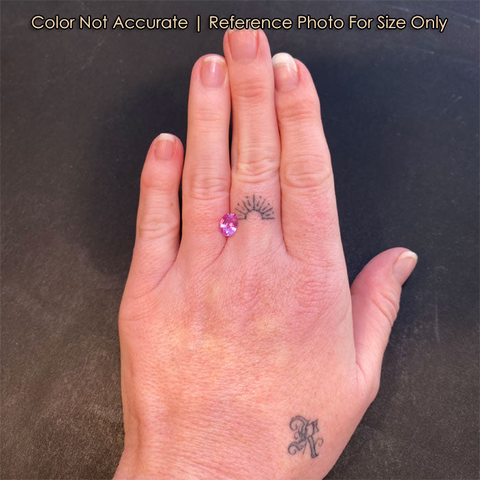 pink color oval cut pink sapphire size