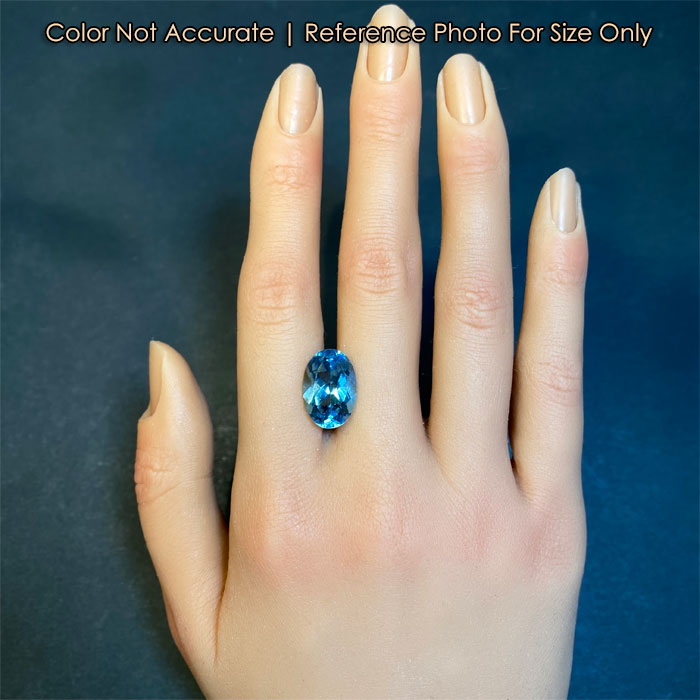 oval cut aquamarine gemstone size