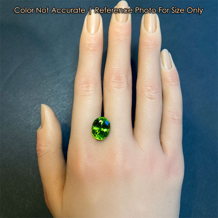 oval green natural peridot gem size