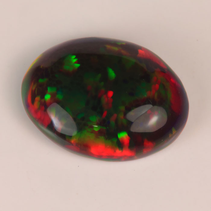 oval cabochon black opal