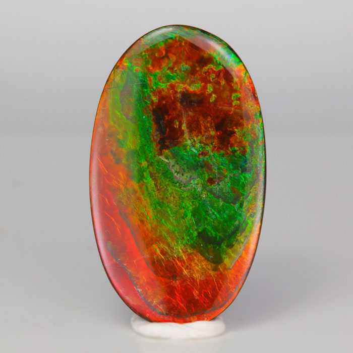 oval cut red orange yellow green ammolite