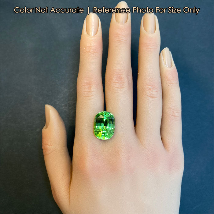 blue green natural peridot gem size