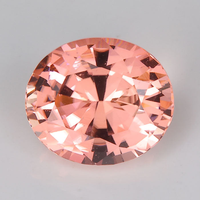 peach oval cut tourmaline gemstone