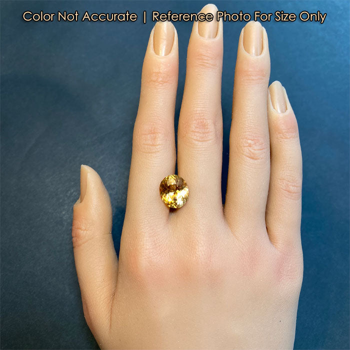 oval cut hessonite garnet gemstone