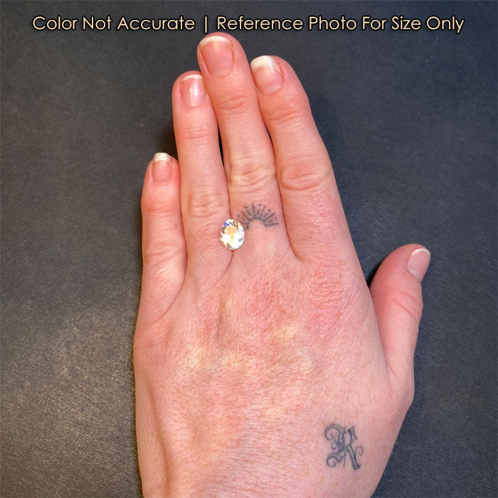 rainbow color oval moonstone size