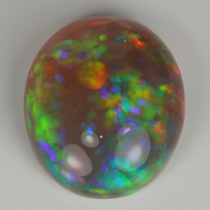 semi black crystal oval opal gemstone 