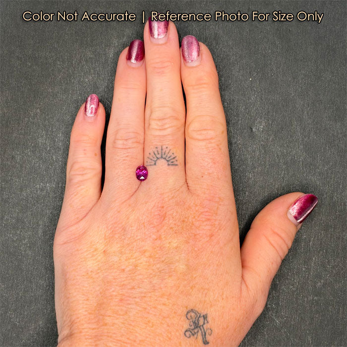 size of pink sapphire to hand
