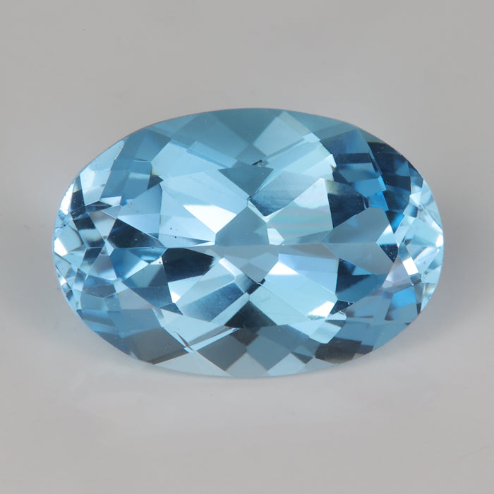 blue color aquamarine gemstone oval cut from zimbabwe