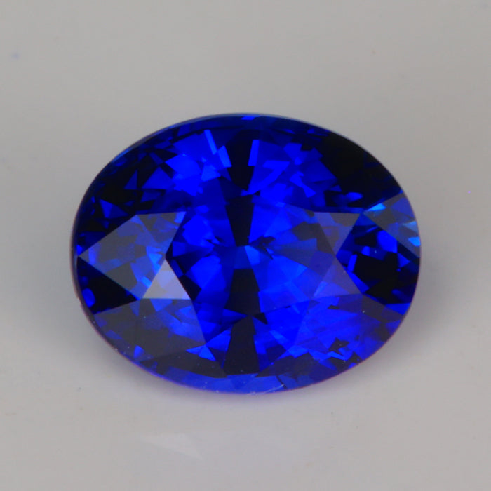 oval cut blue color sapphire gemstone 