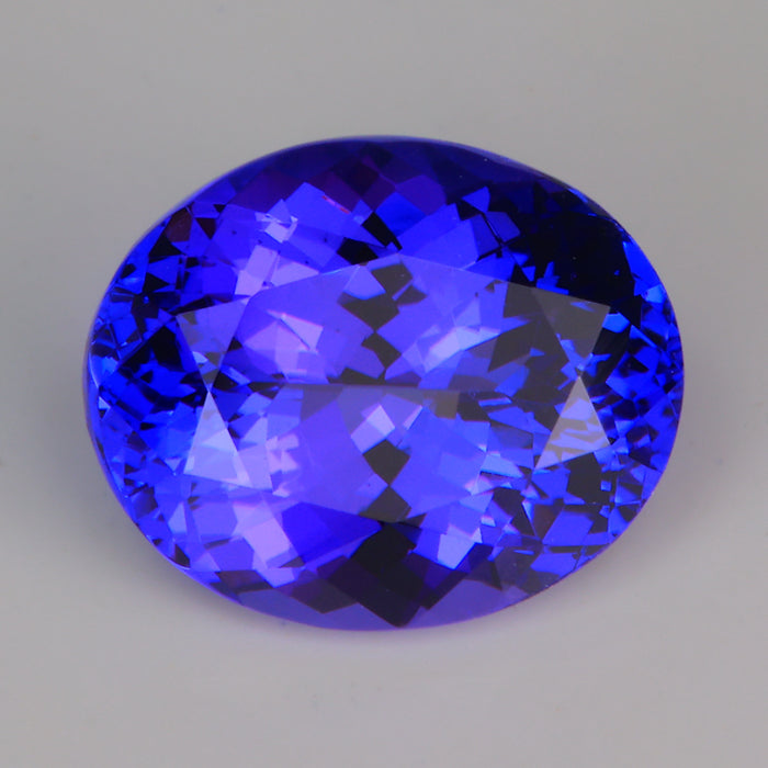 violet blue color oval cut tanzanite gemstone
