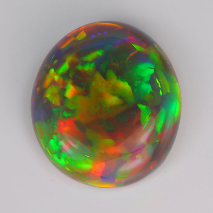 oval cut black opal