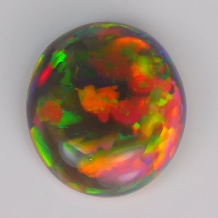 oval cabochon black opal