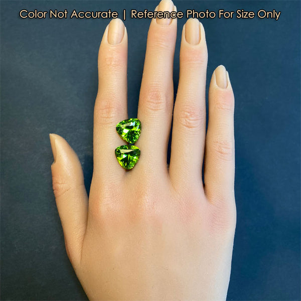 Pair Of Trilliant Cut Peridot From Pakistan 16.95 Carats - Moriartys ...