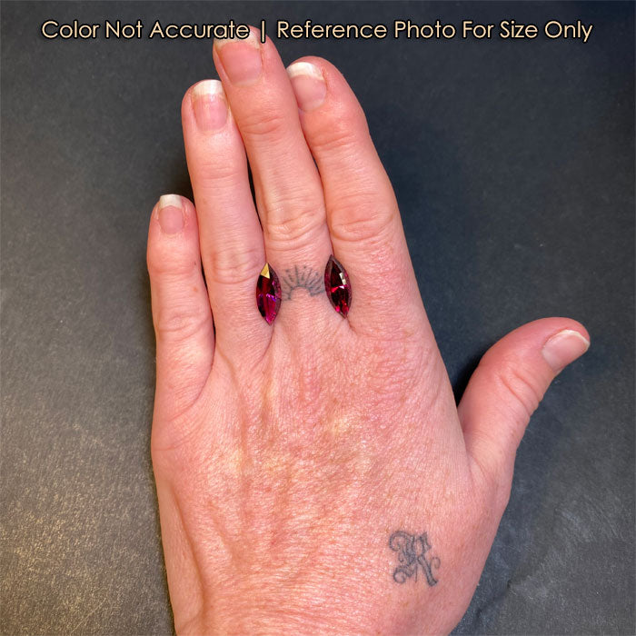 violet red natural rhodolite garnet gemstones size