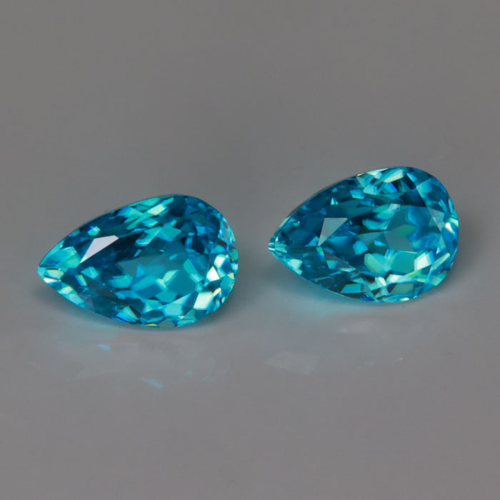 pear of greenish blue zircon pear shape gemstones 
