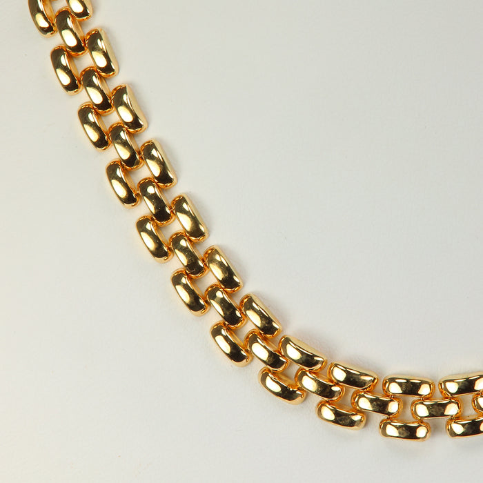 yellow gold chain panther link style