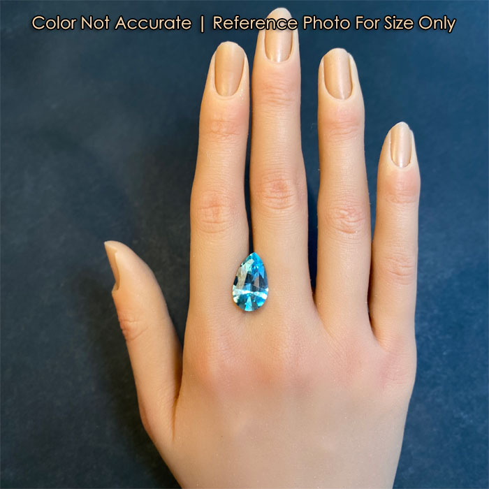 blue green natural color aquamarine gem size 