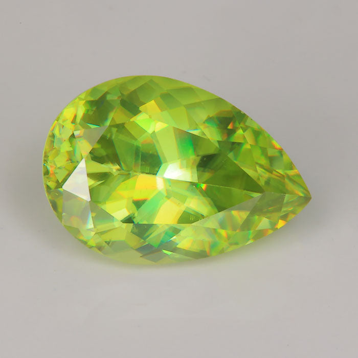 green color pear shape brilliant cut sphene gemstone