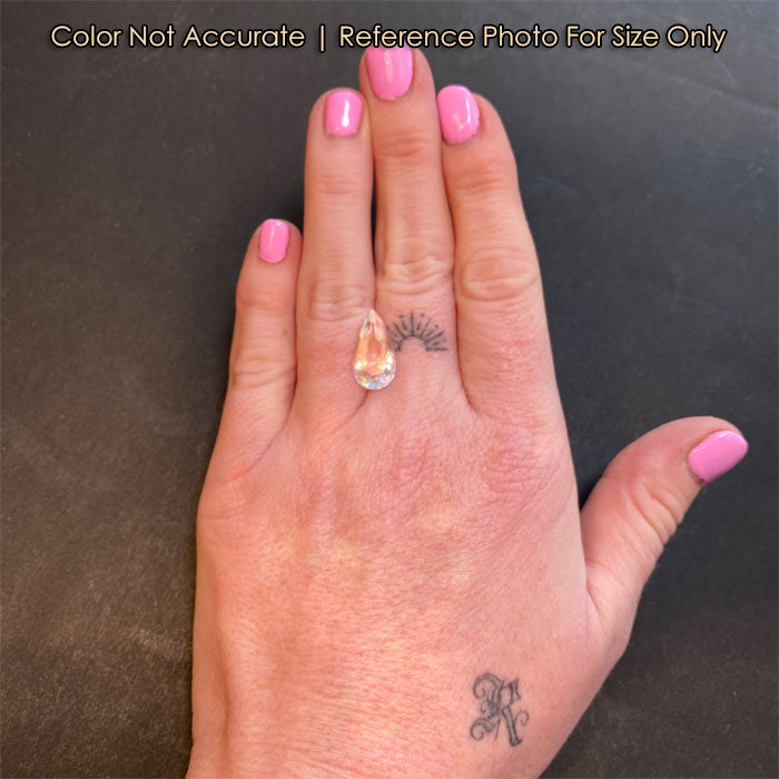 rainbow color pear moonstone size