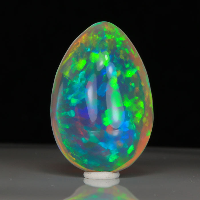 pear cabochon opal large semi black