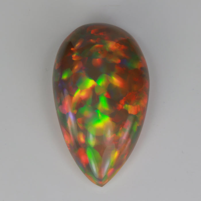 pear cabochon black opal gem