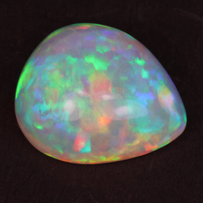 rainbow color opal gemstone pear shaped