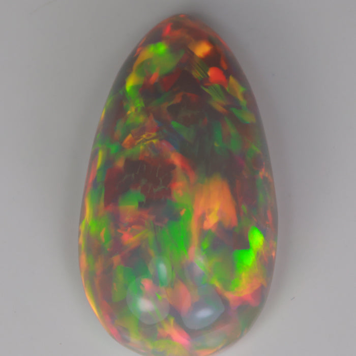 semi black opal pear shape