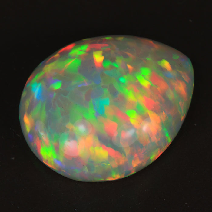 rainbow color pear shape opal gem