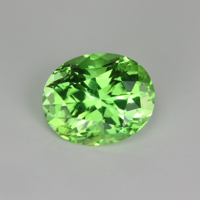 oval cut mint green peridot