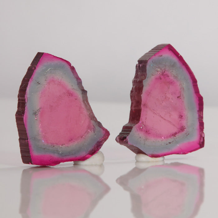 pink grey tourmaline red/blue green 