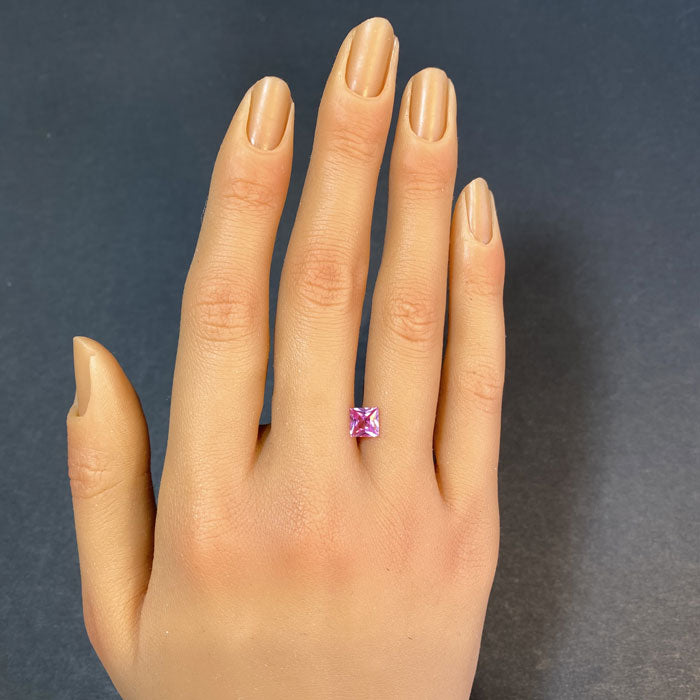pink square sapphire gem