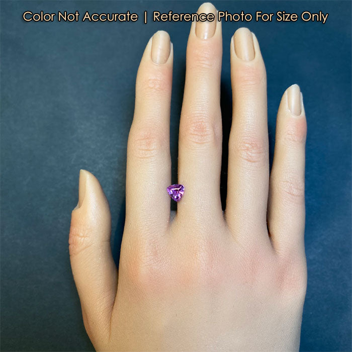pink sapphire size on hand