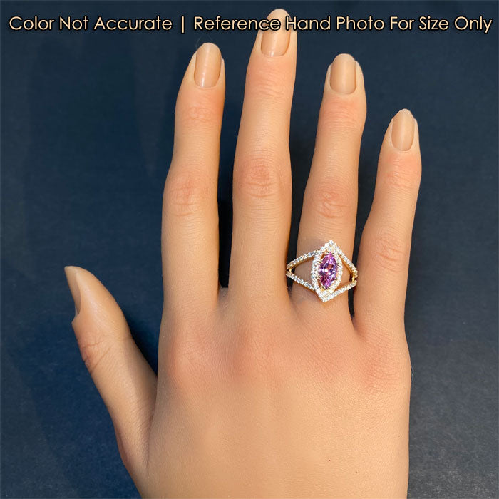 pink marquise spinel ring with diamonds 