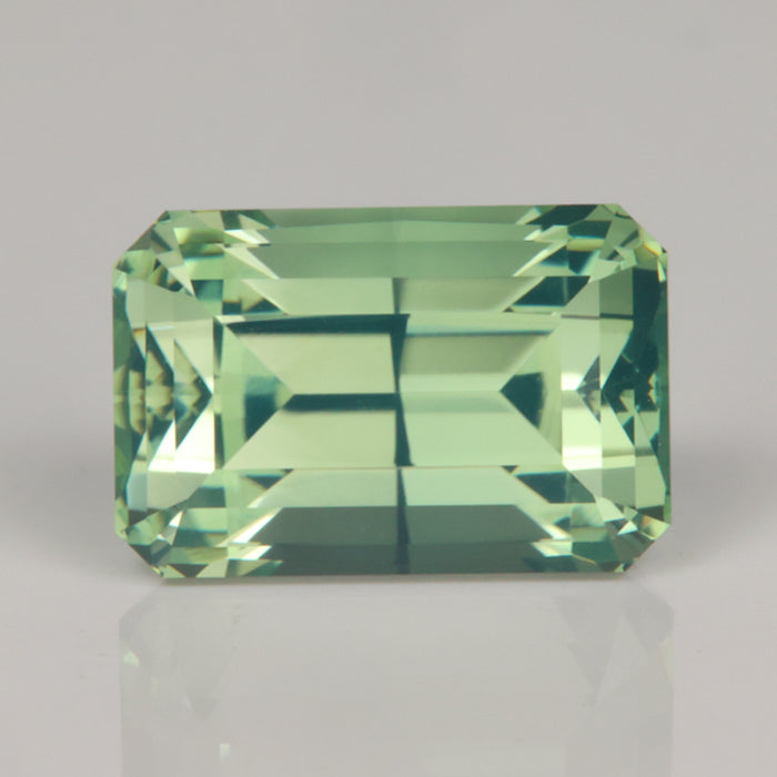 emerald cut green quartz rare gemstone 