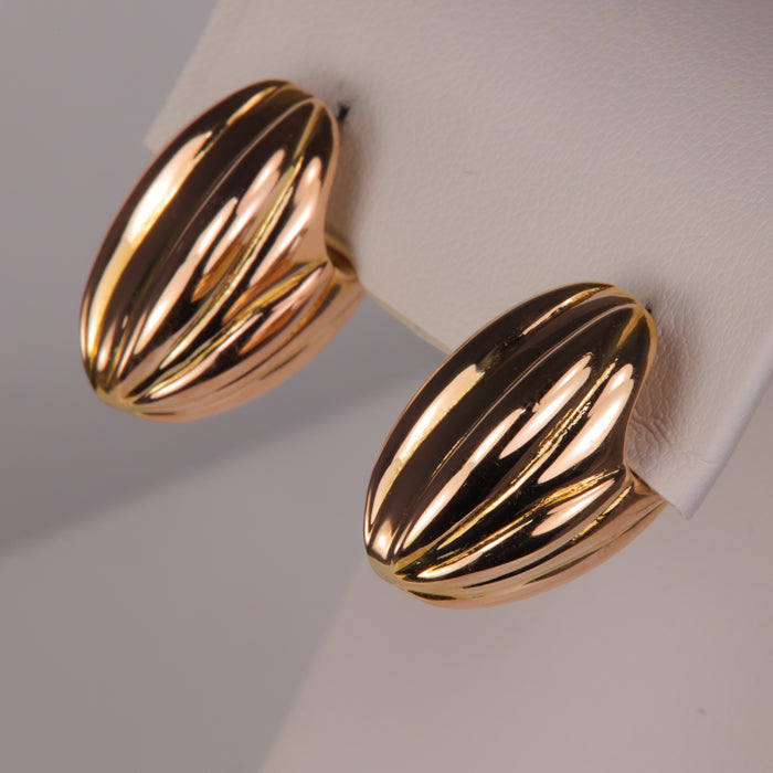 estate yellow gold madeleine syle earrings