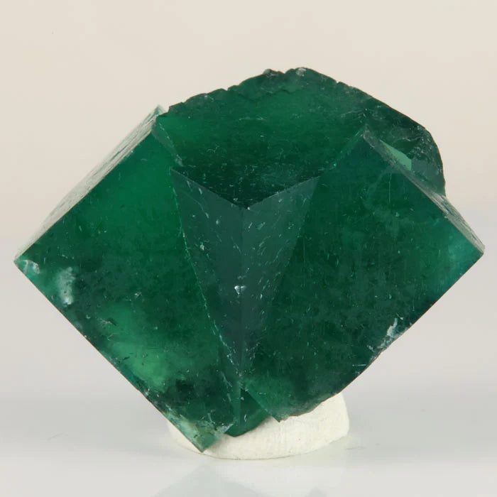 Deep Green Intergrown Rogerley Fluorite Twin Crystals 37.76 Grams