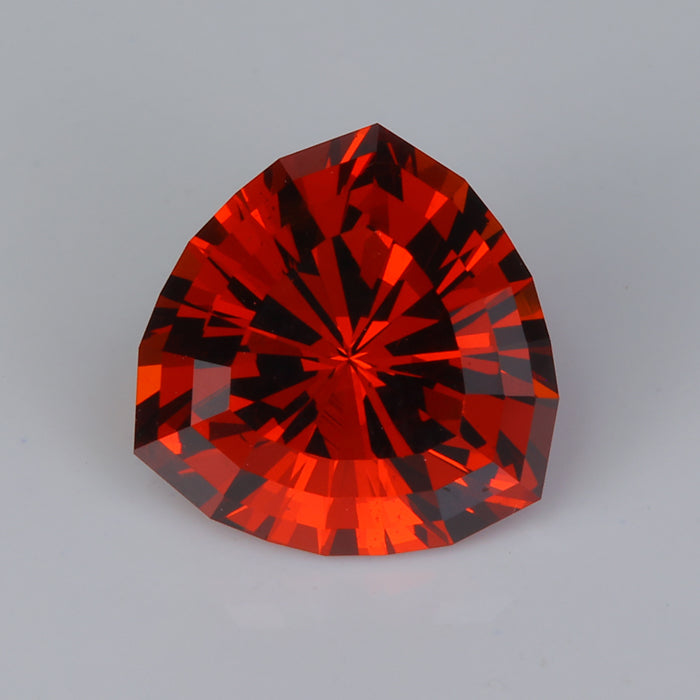 reddish orange tanzanian garnet gemstone trilliant cut 