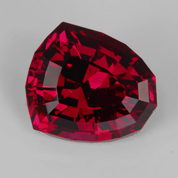 Stepped Shield Cut Rhodolite Garnet 14.86ct - Moriartys Gem Art