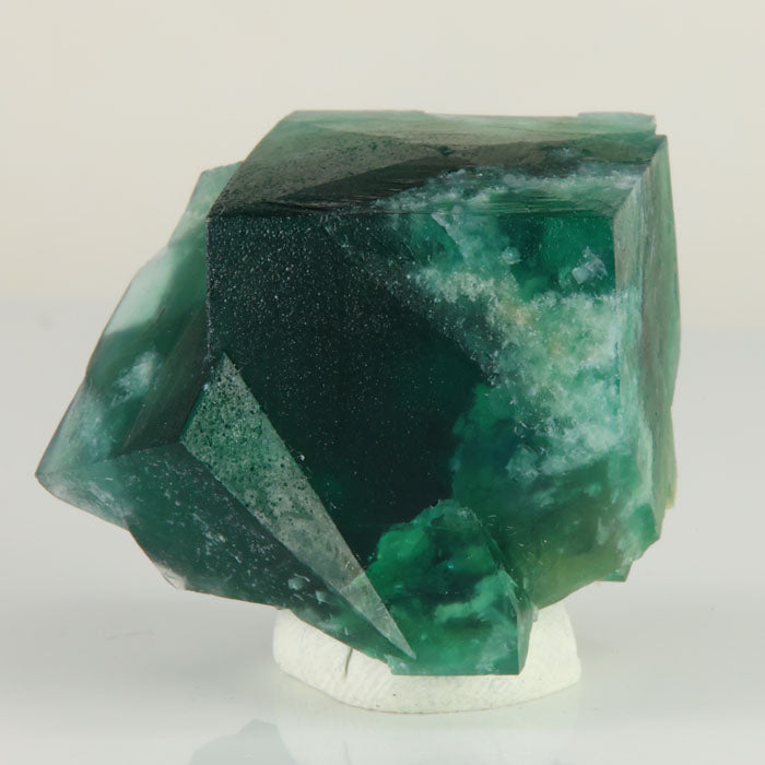 Deep Green Cubic Rogerley Fluorite Crystal 37.34 Grams