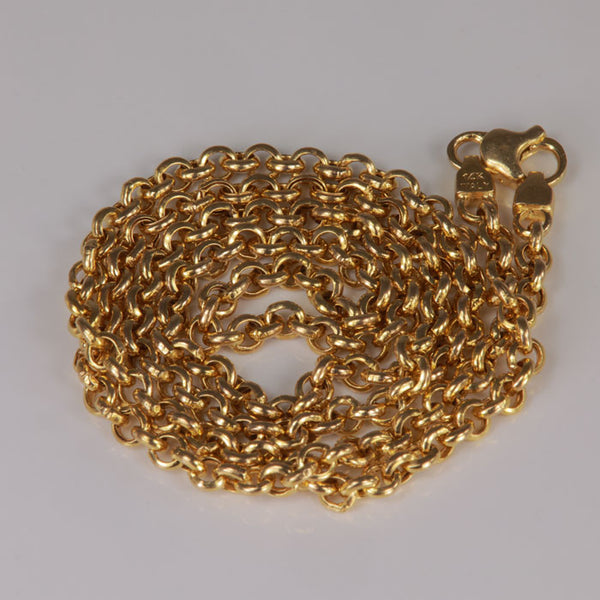 14K Yellow Gold Rolo Chain 18