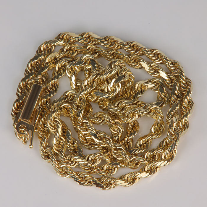 estate yellow gold rope chain