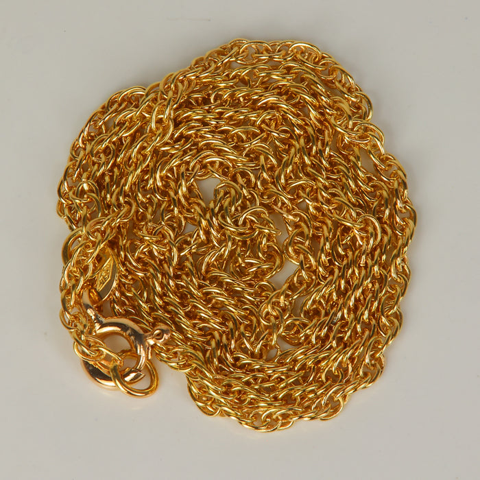 yellow gold rope link chain