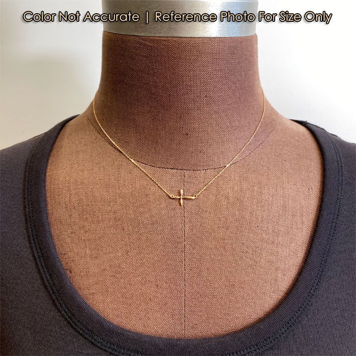 rose gold necklace cross east west