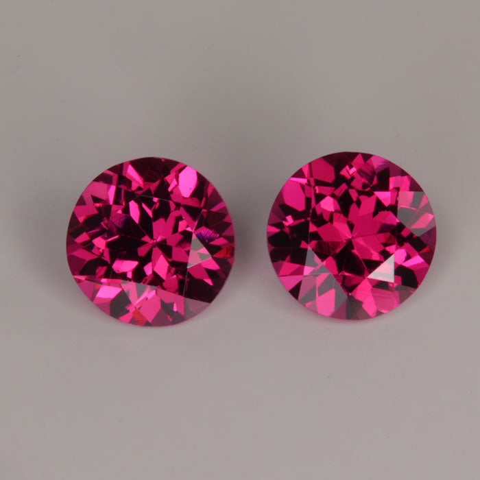 rhodolite garnet gem pair 