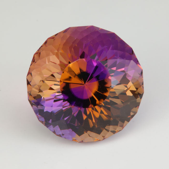 purple yellow bicolor amethyst citrine gemstone