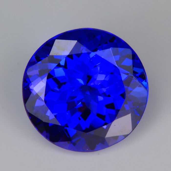violet blue round brilliant tanzanite 