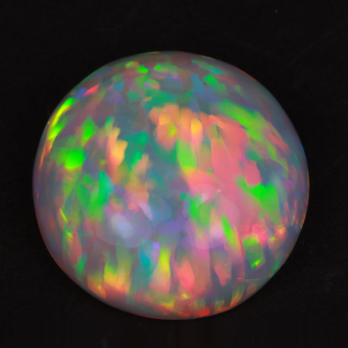 opal gemstone rainbow colors round 