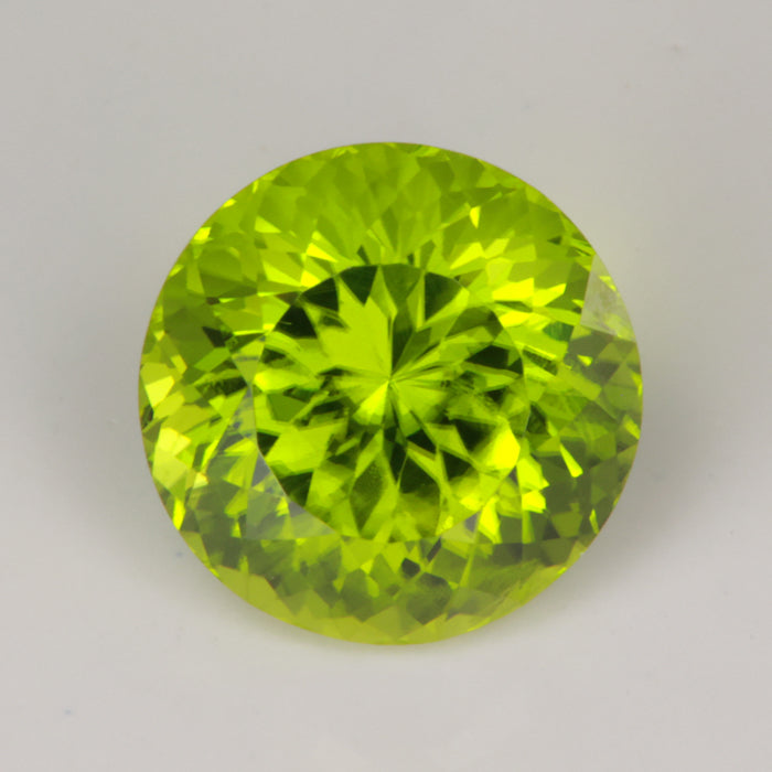 green color round portguese cut peridot from pakistan