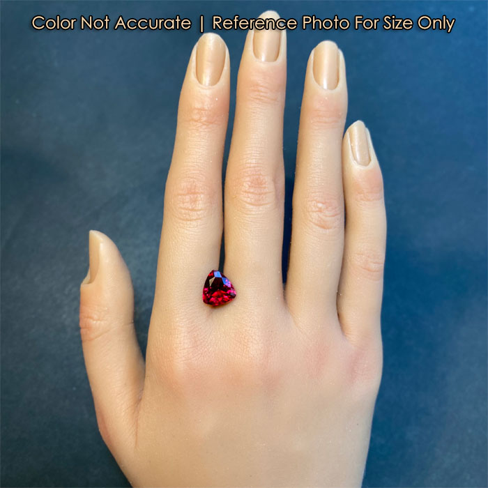 triangle cut tourmaline gemstone size 